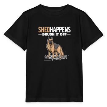 German Shepherd - Stanley/Stella MINI CREATOR Kids’ T-Shirt - black - Front - Mikhail (115cm)