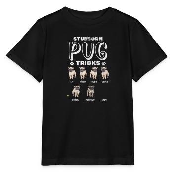 Mops - Stanley/Stella Kinder T-Shirt MINI CREATOR  - Schwarz - Vorne - Mikhail (115cm)