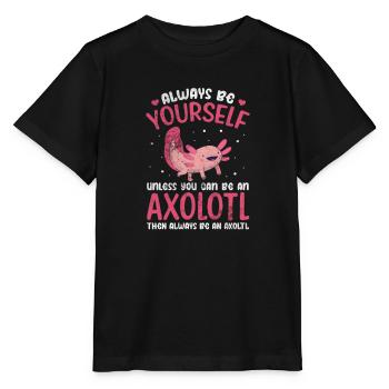 Axolotl Wassertier Wasser Geschenk - Stanley/Stella Kinder T-Shirt MINI CREATOR  - Schwarz - Vorne - Mikhail (115cm)