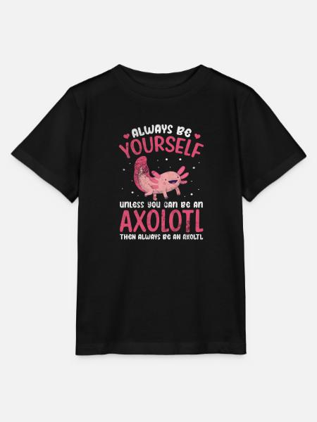 Axolotl Wassertier Wasser Geschenk - Stanley/Stella Kinder T-Shirt MINI CREATOR  - Schwarz