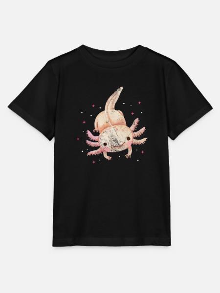 Axolotl Wassertier Wasser Geschenk - Stanley/Stella Kinder T-Shirt MINI CREATOR - Schwarz