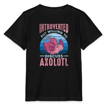 Axolotl Aquatic Animal Water Gift - Stanley/Stella MINI CREATOR Kids’ T-Shirt - black - Front - Mikhail (115cm)