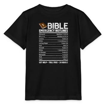 Bible - T-shirt bio MINI CREATOR Stanley/Stella Enfant - noir - Devant - Mikhail (115cm)