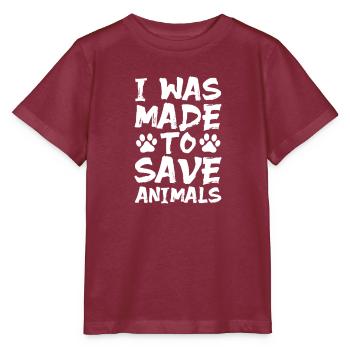 Sauvetage d’animaux - T-shirt bio MINI CREATOR Stanley/Stella Enfant - bordeaux - Devant - Kain (125cm)