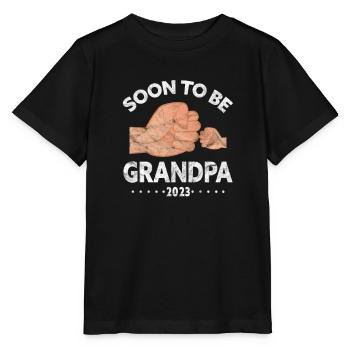 Pregnancy Grandpa - Stanley/Stella MINI CREATOR Kids’ T-Shirt - black - Front - Mikhail (115cm)