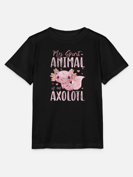 Axolotl Wassertier Wasser Geschenk - Stanley/Stella Kinder T-Shirt MINI CREATOR - Schwarz