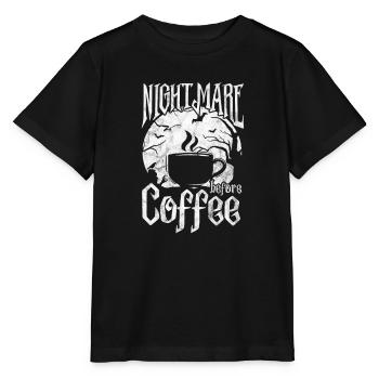 Café Halloween - T-shirt bio MINI CREATOR Stanley/Stella Enfant - noir - Devant - Mikhail (115cm)