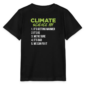 Changement climatique - T-shirt bio MINI CREATOR Stanley/Stella Enfant - noir - Devant - Mikhail (115cm)