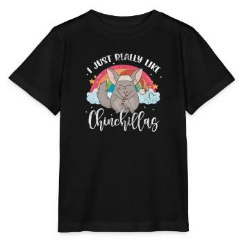 Chinchilla Rodent Pet Rodent Gift - Stanley/Stella MINI CREATOR Kids’ T-Shirt - black - Front - Mikhail (115cm)