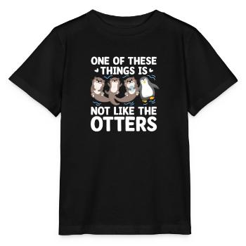 Otter Sea Otter Otter Gift - Stanley/Stella MINI CREATOR Kids’ T-Shirt - black - Front - Mikhail (115cm)