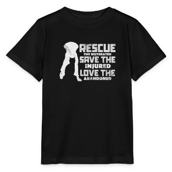 Animal Rescue Animal Welfare Animal Lover Gift - Stanley/Stella MINI CREATOR Kids’ T-Shirt - black - Front - Mikhail (115cm)