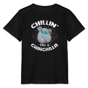 Chinchilla Rodent Pet Rodent Gift - Stanley/Stella MINI CREATOR Kids’ T-Shirt - black - Front - Mikhail (115cm)