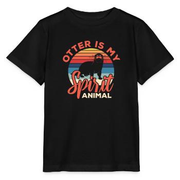 Otter Sea Otter Otter Gift - Stanley/Stella MINI CREATOR Kids’ T-Shirt - black - Front - Mikhail (115cm)