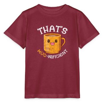 Kaffee - Stanley/Stella Kinder T-Shirt MINI CREATOR  - Burgunderrot - Vorne - Kain (125cm)