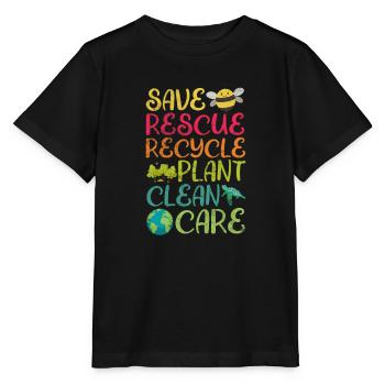 Tierrettung Tierschutz Tierfreund Geschenk - Stanley/Stella Kinder T-Shirt MINI CREATOR  - Schwarz - Vorne - Mikhail (115cm)