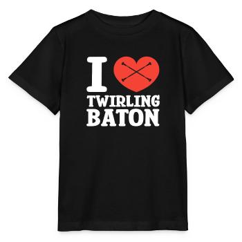 Baton Twirling Gymnastics Gymnastics Gift - Stanley/Stella MINI CREATOR Kids’ T-Shirt - black - Front - Mikhail (115cm)
