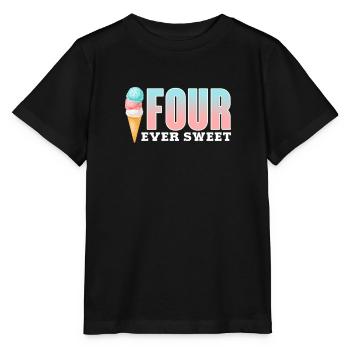 Eiscreme Eis Eiskrem Ice Cream Sommer Geschenk - Stanley/Stella Kinder T-Shirt MINI CREATOR  - Schwarz - Vorne - Mikhail (115cm)