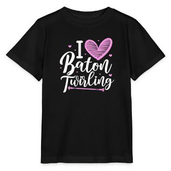 Baton Twirling Gymnastics Gymnastics Gift - Stanley/Stella MINI CREATOR Kids’ T-Shirt - black - Front - Mikhail (115cm)