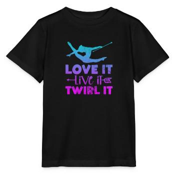 Baton Twirling - Stanley/Stella MINI CREATOR Kids’ T-Shirt - black - Front - Mikhail (115cm)
