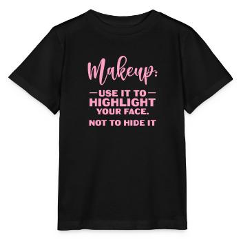 Beautician Cosmetics Makeup Gift - Stanley/Stella MINI CREATOR Kids’ T-Shirt - black - Front - Mikhail (115cm)