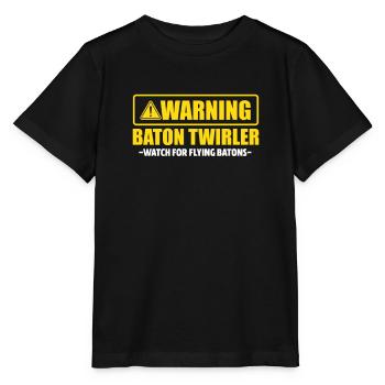 Baton Twirling Gymnastics Gymnastics Gift - Stanley/Stella MINI CREATOR Kids’ T-Shirt - black - Front - Mikhail (115cm)