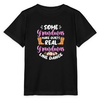 Line Dance Country Line Dancer Line Dancing Gift - Stanley/Stella MINI CREATOR Kids’ T-Shirt - black - Front - Mikhail (115cm)