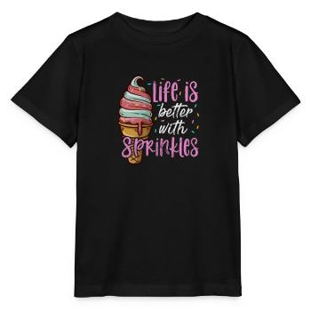 Eiscreme - Stanley/Stella Kinder T-Shirt MINI CREATOR  - Schwarz - Vorne - Mikhail (115cm)