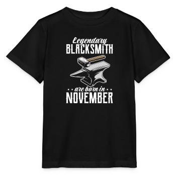 Forgeron Schiede enclume coutelier cadeau - T-shirt bio MINI CREATOR Stanley/Stella Enfant - noir - Devant - Mikhail (115cm)