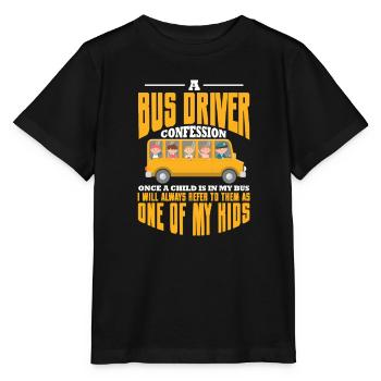 Chauffeur de bus Chauffeur de bus Bus Schuhlbus cadeau - T-shirt bio MINI CREATOR Stanley/Stella Enfant - noir - Devant - Mikhail (115cm)