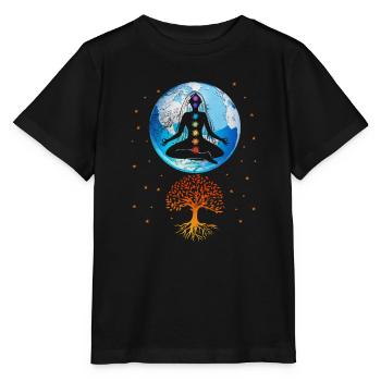 Meditation - Stanley/Stella Kinder T-Shirt MINI CREATOR  - Schwarz - Vorne - Mikhail (115cm)