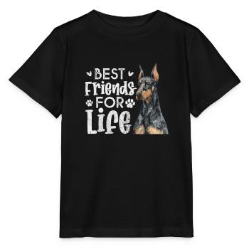 Dobermann - Stanley/Stella Kinder T-Shirt MINI CREATOR  - Schwarz - Vorne - Mikhail (115cm)