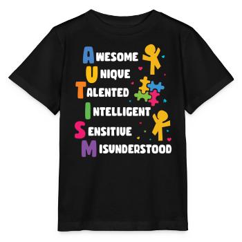 Autismus Awareness Day Autist Geschenk - Stanley/Stella Kinder T-Shirt MINI CREATOR  - Schwarz - Vorne - Mikhail (115cm)