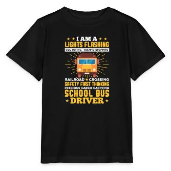 Chauffeur de bus Chauffeur de bus Bus Schuhlbus cadeau - T-shirt bio MINI CREATOR Stanley/Stella Enfant - noir - Devant - Mikhail (115cm)