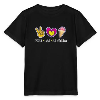 Eiscreme - Stanley/Stella Kinder T-Shirt MINI CREATOR  - Schwarz - Vorne - Mikhail (115cm)