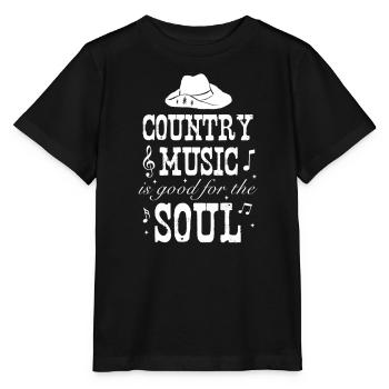 Country Music Countrymusic Geschenk - Stanley/Stella Kinder T-Shirt MINI CREATOR  - Schwarz - Vorne - Mikhail (115cm)