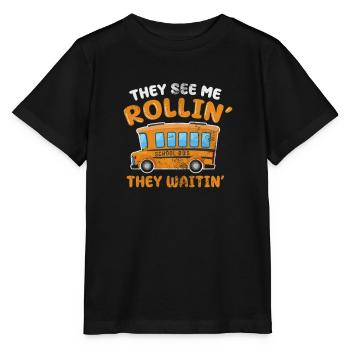 Busfahrer - Stanley/Stella Kinder T-Shirt MINI CREATOR  - Schwarz - Vorne - Mikhail (115cm)