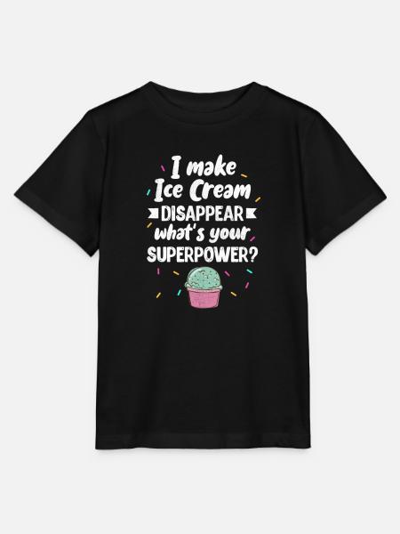 Eiscreme - Stanley/Stella Kinder T-Shirt MINI CREATOR - Schwarz