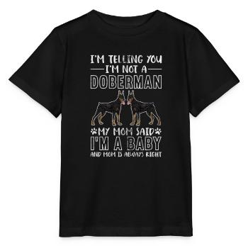 Dobermann - Stanley/Stella Kinder T-Shirt MINI CREATOR  - Schwarz - Vorne - Mikhail (115cm)