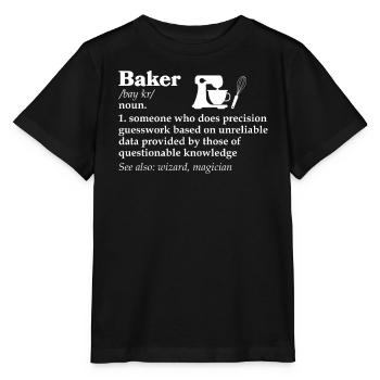 Baker Bakery Bakery Baking Gift - Stanley/Stella MINI CREATOR Kids’ T-Shirt - black - Front - Mikhail (115cm)