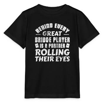 Jeu de cartes de bridge Casino jeu de cartes cadeau - T-shirt bio MINI CREATOR Stanley/Stella Enfant - noir - Devant - Mikhail (115cm)