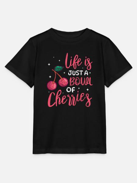 Kirsche - Stanley/Stella Kinder T-Shirt MINI CREATOR  - Schwarz