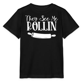 Baker Bakeries Baked Goods Baking Gift - Stanley/Stella MINI CREATOR Kids’ T-Shirt - black - Front - Mikhail (115cm)