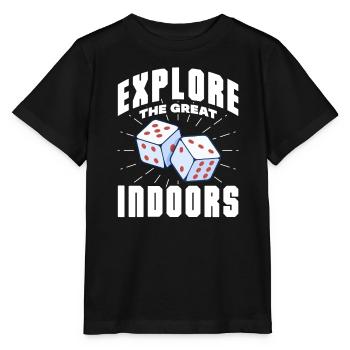 Jeux de société Jeux de société Jeux de nuit Jeux de société Cadeau - T-shirt bio MINI CREATOR Stanley/Stella Enfant - noir - Devant - Mikhail (115cm)