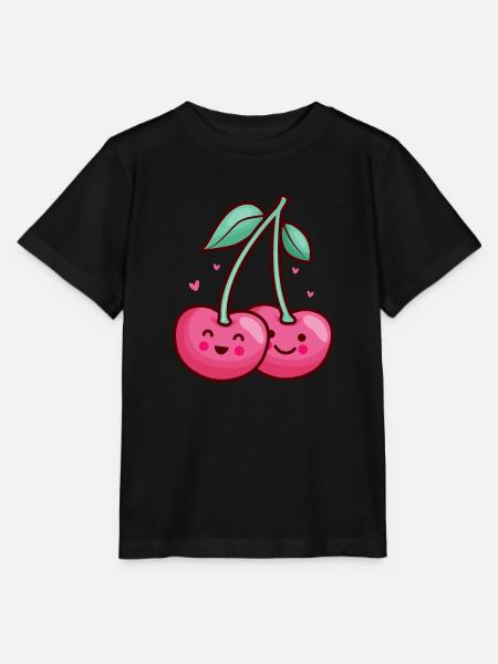 Kirsche Kirschbaum Kirschblüte Frucht Geschenk - Stanley/Stella Kinder T-Shirt MINI CREATOR - Schwarz