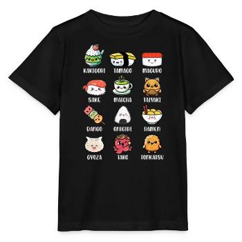 Sushi - T-shirt bio MINI CREATOR Stanley/Stella Enfant - noir - Devant - Mikhail (115cm)