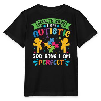 Autismus - Stanley/Stella Kinder T-Shirt MINI CREATOR  - Schwarz - Vorne - Mikhail (115cm)