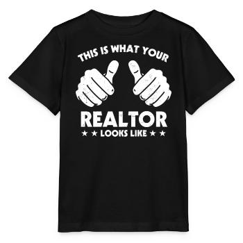 Immobilienmakler - Stanley/Stella Kinder T-Shirt MINI CREATOR  - Schwarz - Vorne - Mikhail (115cm)