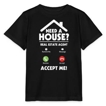 Immobilienmakler - Stanley/Stella Kinder T-Shirt MINI CREATOR  - Schwarz - Vorne - Mikhail (115cm)