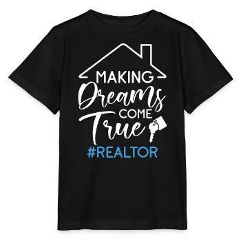 Real Estate Agent Real Estate Agent Gift - Stanley/Stella MINI CREATOR Kids’ T-Shirt - black - Front - Mikhail (115cm)