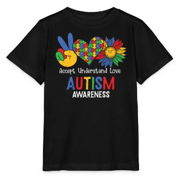 Autismus - Stanley/Stella Kinder T-Shirt MINI CREATOR  - Schwarz - Vorne - Mikhail (115cm)